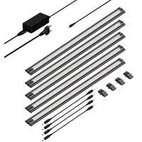 Ledscom.de LED Unterbau-Leuchte SIRIS schwarz matt, flach, je 50cm,