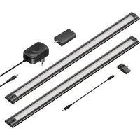 Ledscom.de Smarte LED Unterbau-Leuchte SIRIS schwarz matt mit WLAN-Controller,