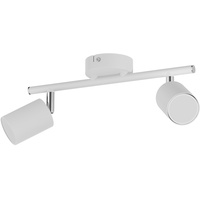 Ledscom.de Deckenstrahler WAIKA, zweiflammig, weiß, matt + GU10 LED