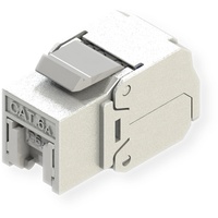 Roline Keystone Kat6A/Kl.EA, RJ45,geschirmt, werkzeuglos, silberf.