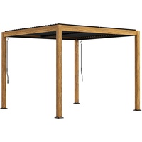 Outsunny Pergola, ca.3 x 3 m Pavillon, Gartenpavillon, UV-Schutz,