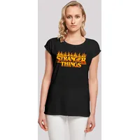 F4NT4STIC T-Shirt Stranger Things Fire Logo in schwarz |