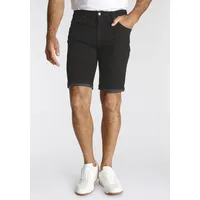 Arizona Jeansshorts gerader Schnitt, knieumspielende Länge, niedrige Leibhöhe schwarz