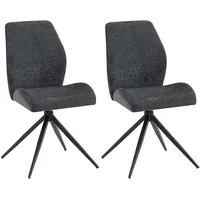 ByLIVING by Living Esszimmerstuhl 2er-Set ¦ grau ¦ Maße