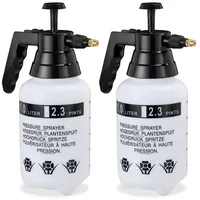 Relaxdays 2 x Pumpsprühflasche, einstellbare Messingdüse, Pflanzen Bewässerung, Schädlingsbekämpfung,