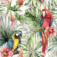 Ti-Flair Servietten Papier 33x33cm 3-lagig Papagei Ara Motiv 20