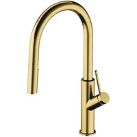 Omnires Küchenarmatur, BEND, Brushed brass