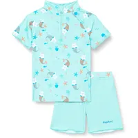 Playshoes Unisex Kinder UV-Schutz Bade-Set zweiteilig Schwimmshirt Badeshorts Badebekleidung,