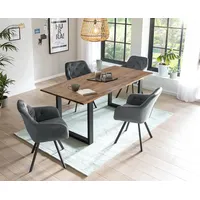 SalesFever Essgruppe, (Set, 5 tlg.), Stühle mit 360° Drehplatte