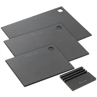 Rosenstein & Söhne 3er-Set Holzfaser-Schneidebretter mit Ständer, Brett-Größen S,