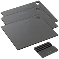 Rosenstein & Söhne 3er-Set Holzfaser-Schneidebretter mit Ständer, 30 x