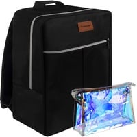 TRIZAND Handgepäck-Set Rucksack für das Flugzeug-Flug Transparente Reiseetui Reise