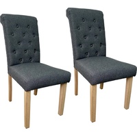 Hti-Living HTI-Living, Esszimmerstuhl 2er Set Melle Grau
