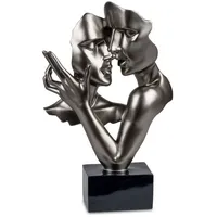 Formano Deko Liebespaar auf Sockel Metallic 38 cm Skulptur