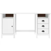 VidaXL Schreibtisch Hill Weiß 150x50x74 cm Massivholz Kiefer -