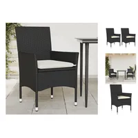 VidaXL Gartenstuhl 54,9 x 64,1 x 25,9 cm schwarz