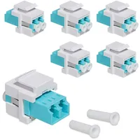 Kwmobile 6X Keystone optisches Netzwerkkabel Modul - Kupplung Multimode