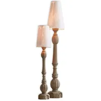 Loberon Tischlampe 2er Set Tori Baumwolle, Mangoholz, H/Ø ca.