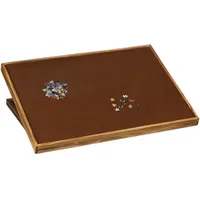 Relaxdays Puzzletisch, Braun,Hellbraun