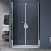 SoGood doporro Duschtür Nischentür dusche Duschabtrennung Duschkabine 120cm Nischendrehtür