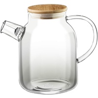 Wilmax england Wilmax WL-888811/A Borosilikatglas Teekanne mit Bambusdeckel, 1600mL