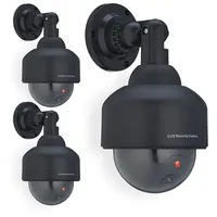 Relaxdays 3 x Kamera Dummy, Dome-Form schwarz