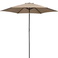 Kingsleeve Sonnenschirm Taupe Alu Ø300cm UV-Schutz 80+ Abdeckung Kurbel