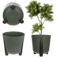 Kadax Blumentopf mit Einsatz, 34 cm, Grün