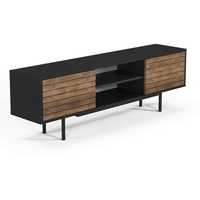 Livetastic Lowboard Apollo Schwarz, /Walnussfarben ca. 160x50 cm