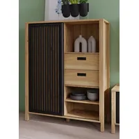 Forte Highboard »Jytana«, Breite 103,4 cm, Schiebetüre mit Lamellenoptik,