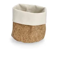 Zeller Present, Aufbewahrungskorb, Kork/Baumwolle 13 x 13 cm