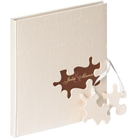 Walther design Gästebuch weiss Leinen mit Ausstanzung und Prägung,
