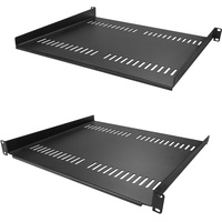 Startech 2-Pack 1U Rack Shelf Vented, Serverschrank Zubehör, Schwarz