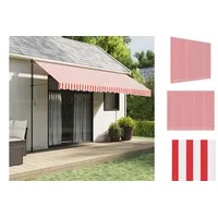 VidaXL Markisenbespannung Rot und Weiß Gestreift 4,5x3,5 m vidaXL
