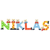 Playshoes Deko-Buchstaben "NIKLAS" in bunt | Gr.: onesize