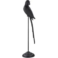Gilde Skulptur Parrot schwarz B:21cm H:97cm T:21cm, Aluminium Dekofiguren,