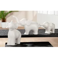 Gilde Tierfigur »Elefanten-Trio«, Weiß