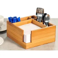 KESPER Serviettenspender-Besteckkasten 5-fach aus Bambus
