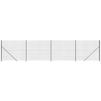 VidaXL Maschendrahtzaun mit Bodenflansch Anthrazit 1,8x10 m