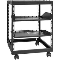 Vevor 12U-Server-Rack mit offenem Rahmen 58.5-101.6cm verstellbare Tiefe freistehender/wandmontierter