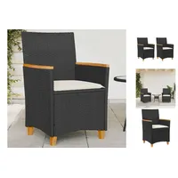 VidaXL Gartenstuhl 53,7 x 64,5 x 30,4 cm schwarz