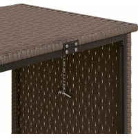 VidaXL Gartensofa in L-Form mit Tisch und Kissen Braun