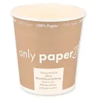 Nature Star Einweg-Suppenbecher Only Paper braun, weiß 450 ml,