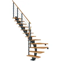 DOLLE Mittelholmtreppe Hamburg Buche Anthrazit GH bis 279 cm