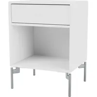 Montana furniture Dream Nachtschrank weiß auf verchromten Beinen,