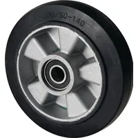 Columbus McKinnon Lenkrad Elastik-Vollgummi Naben-L.55mm Rad-B.50mm D.200mm Guss-Felge f.Gabelhub.