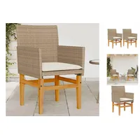 VidaXL Gartenstuhl 54 x 62 x 27 cm beige