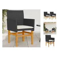 VidaXL Gartenstuhl 54 x 62 x 27 cm schwarz