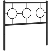VidaXL Kopfteil Metall Schwarz 90 cm