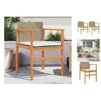 VidaXL Gartenstuhl 50 x 75 x 78 cm beige